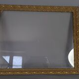 Old frame gilded stucco wood glass 46.5x35.5 cm, hardwood 41.7x32.7 cm SB