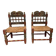 Set of 2 Spanish Armchairs from the 19th Century