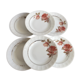 Set de 6 assiettes creuses vintage