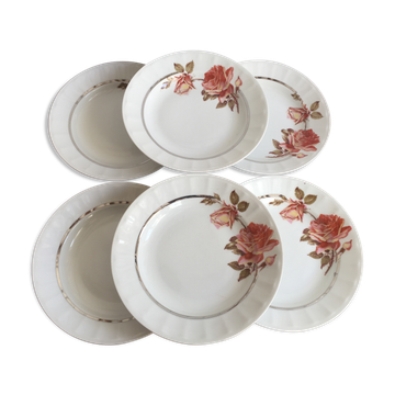 Set of 6 vintage soup plates