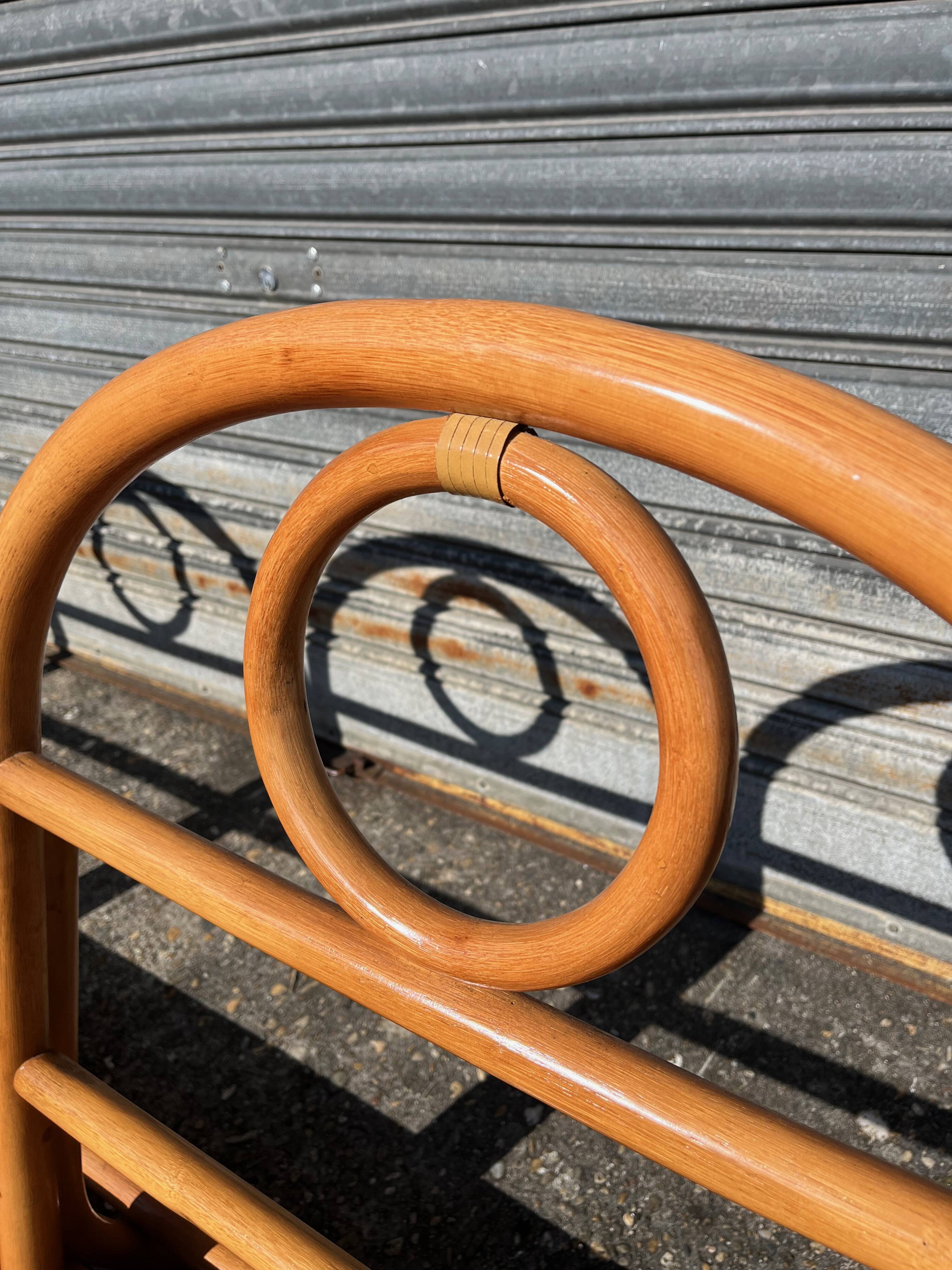 Vintage bamboo rattan sofa