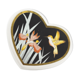 Ceramic iris heart box