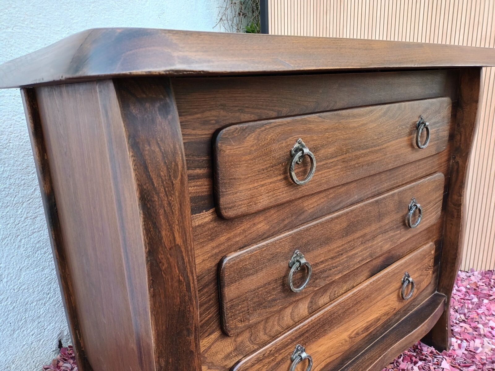 Brutalist elm chest of drawers