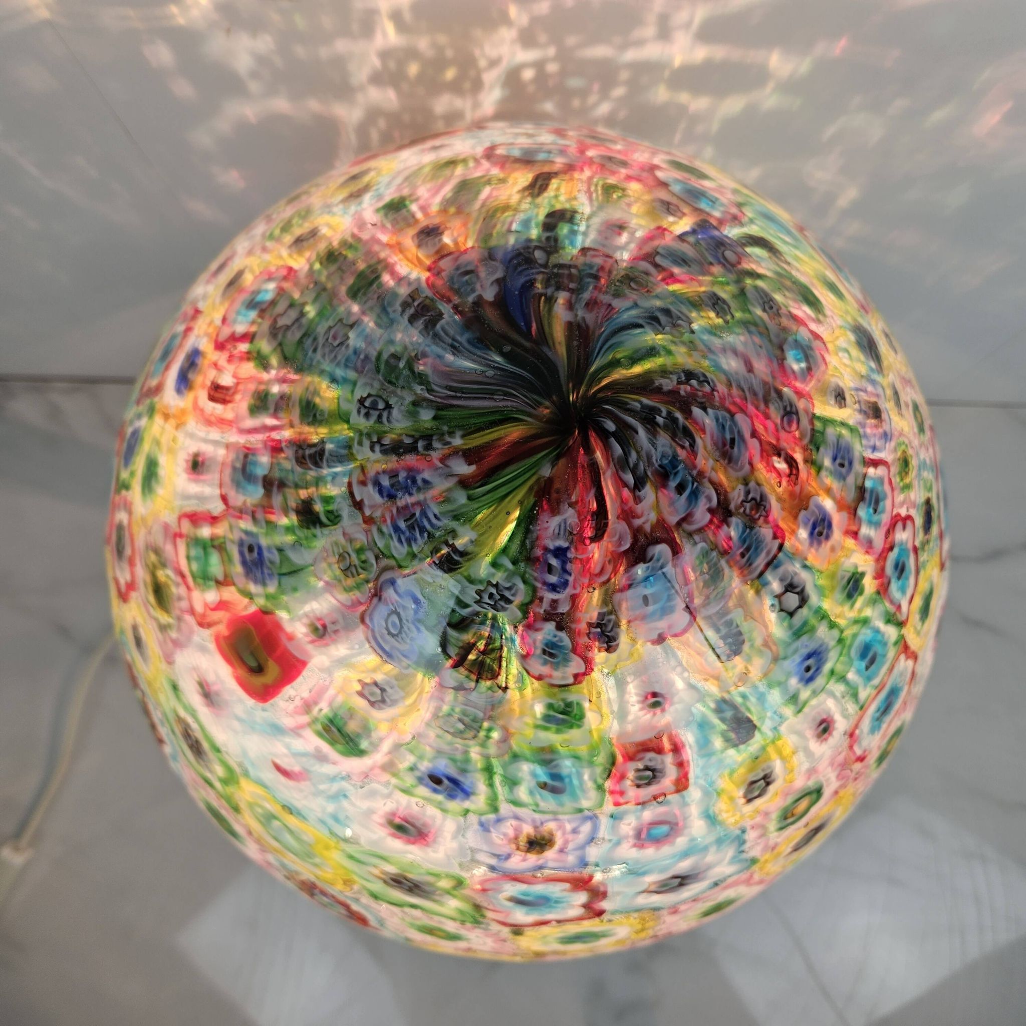 Fratelli Toso "Millefiore" Table Lamp in Murano Glass, Italy 1950's
