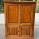 Armoire meuble tv bonnetière en merisier massif 80s