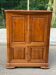 Armoire meuble tv bonnetière en merisier massif 80s