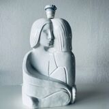Ceramic entwined couple lamp