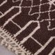 Brown Beni Ourain Rug 183 x 246 cm, Handmade Berber Wool Rug, Vintage Style