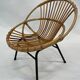 Fauteuil en rotin par Dirk van Sliedregt Rohe Noordwolde 1960 aux Pays-Bas