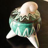 Charles Voltz Vallauris tripod ceramic pot