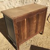 Louis XV style chest of drawers, patinated and waxed, natural wood top