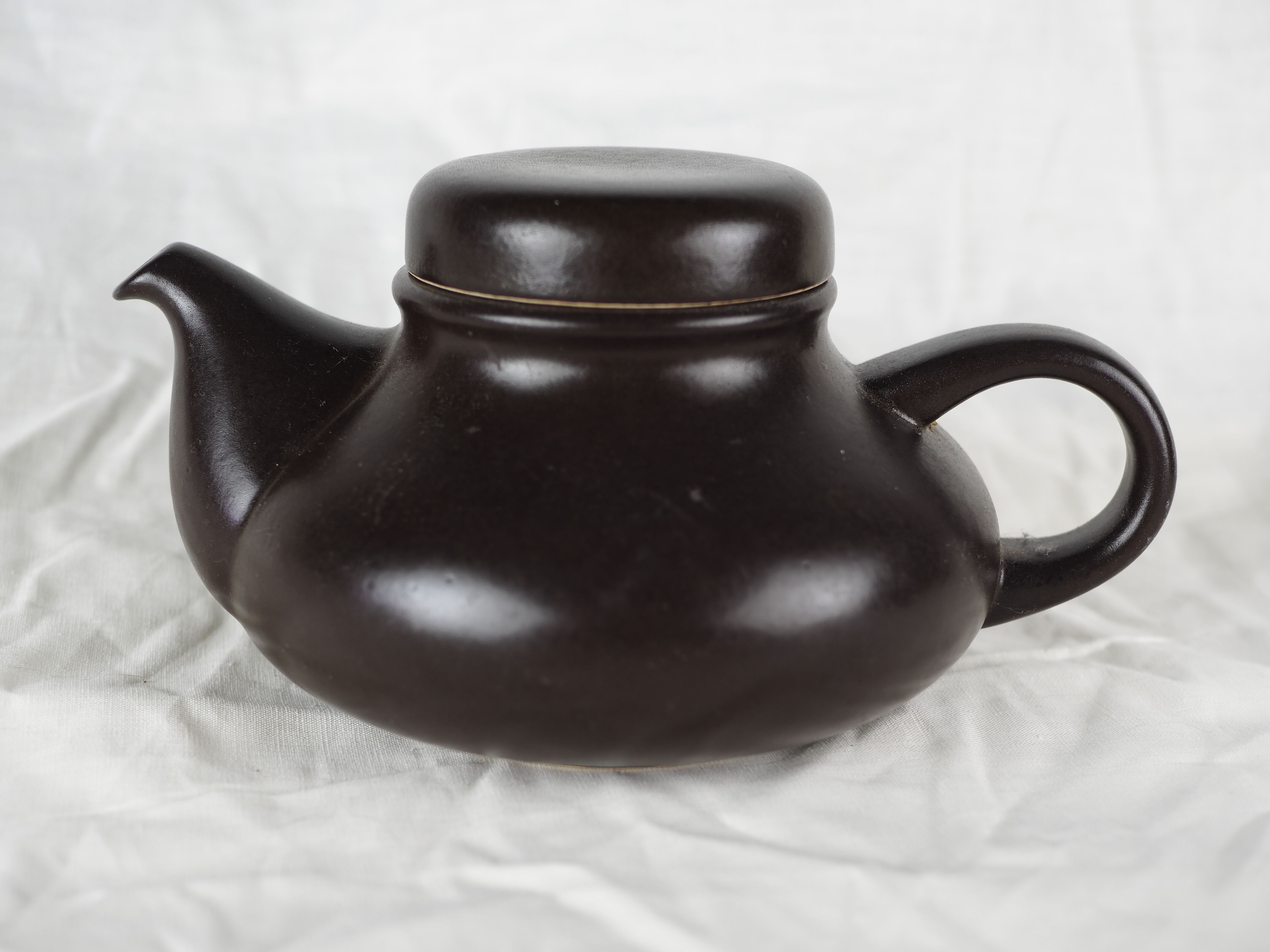 Black teapot - Gresline, Franco Pozzi, Italian design - 1970s