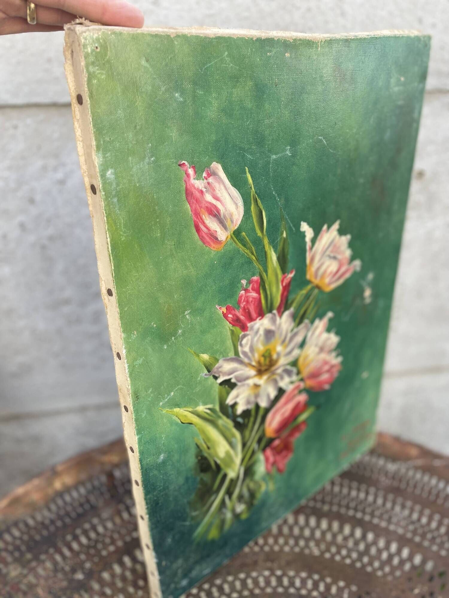 Old oil on canvas signed Paul Follain. 1915