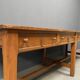 Large antique drapery fabric table