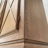 Storage unit in solid oak and veneer, circa 1960.