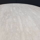 Round italian travertine dining table 1970s