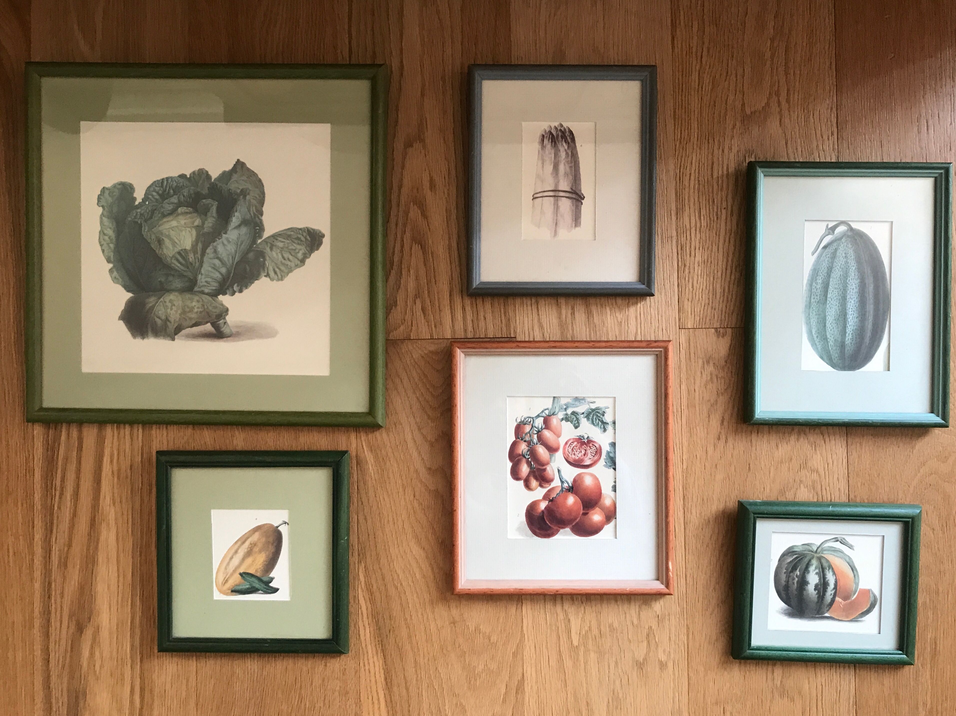 Lot of 6 old vegetable images