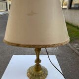 Vintage gilt bronze lamp with shade