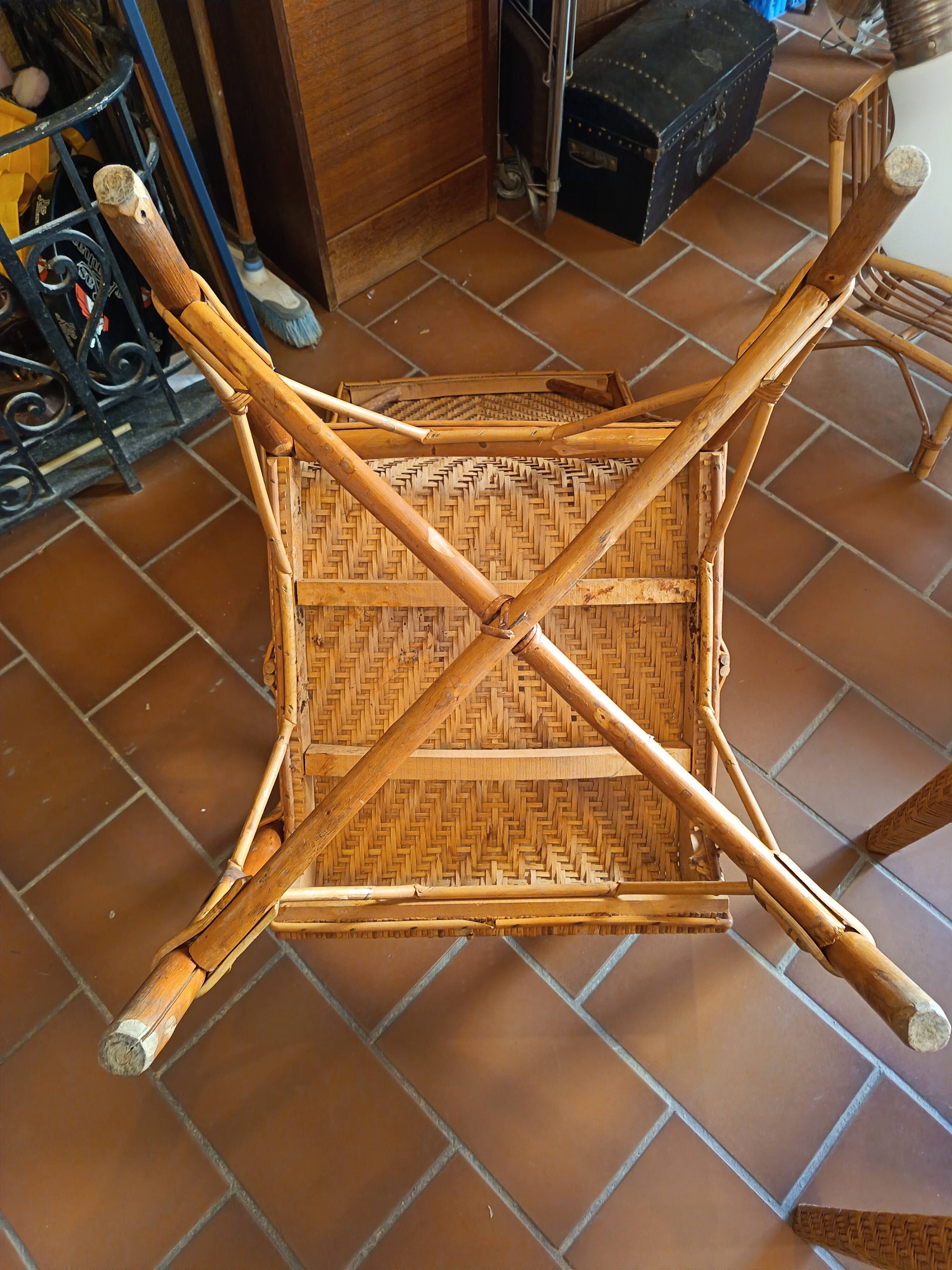 Vintage rattan armchair