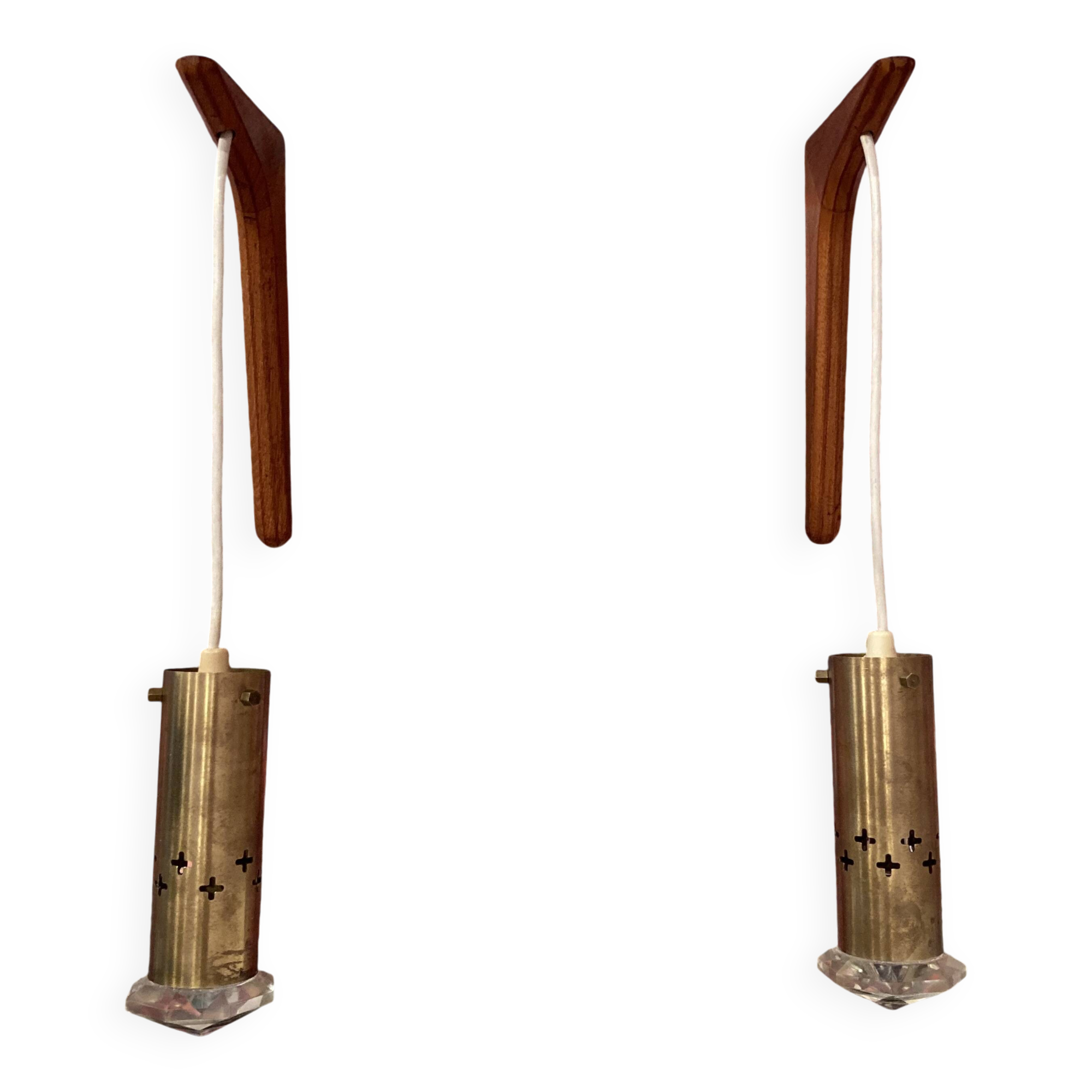 Set of two Scandinavian design wall lights from the 1950s