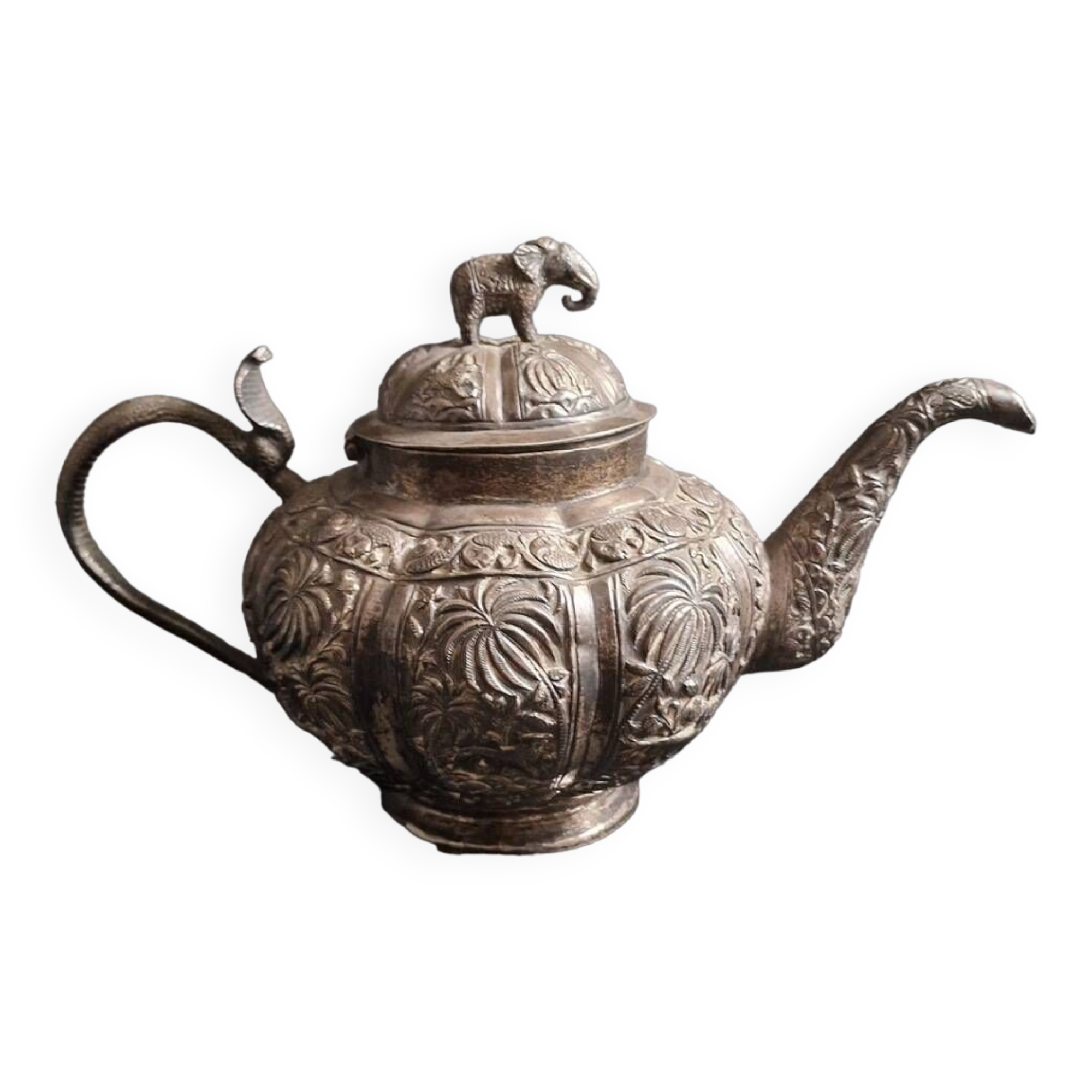 Solid silver teapot kutch India