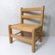 Small vintage combelle wooden chair for children