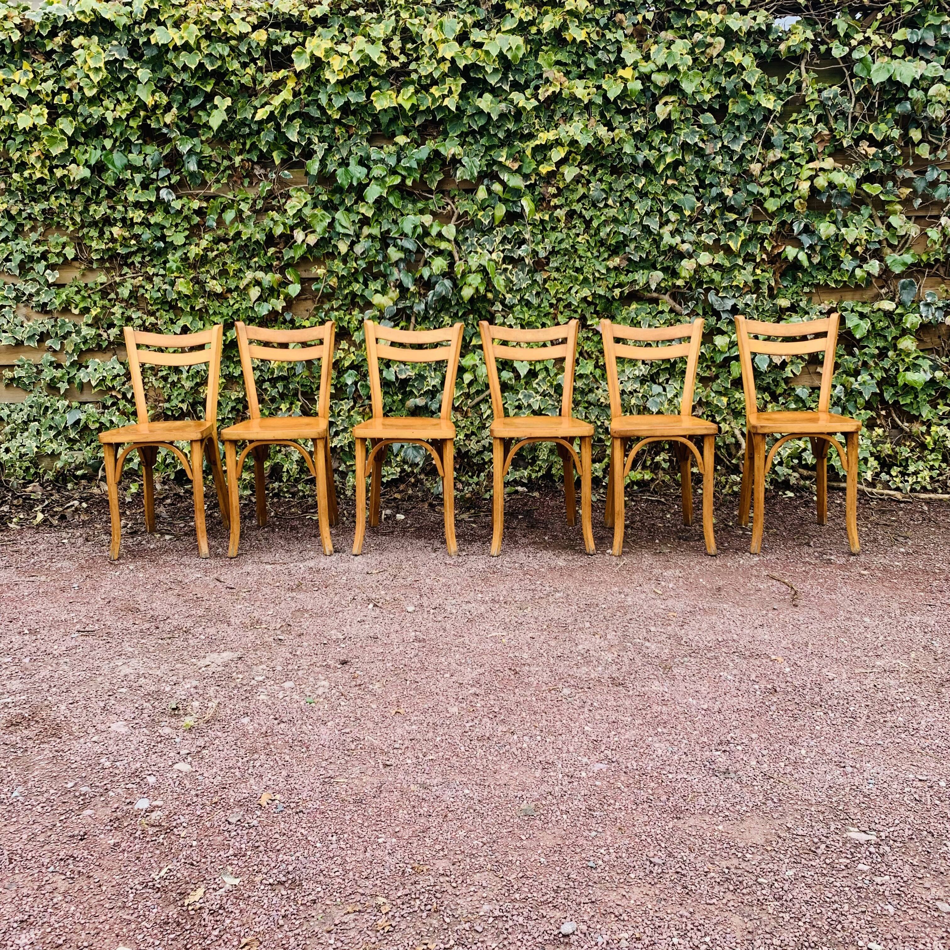 Set of 6 60s bistro chairs