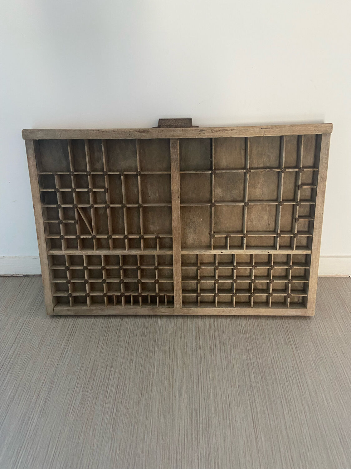 Industrial antique printer drawer