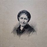 Eugène Abot (1836-1894) Etching - Portrait of a woman