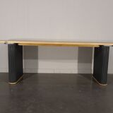 Contemporary oak dining table, seats 10