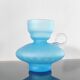 Vintage frosted glass candlestick - 60s 70s design
