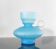 Vintage frosted glass candlestick - 60s 70s design