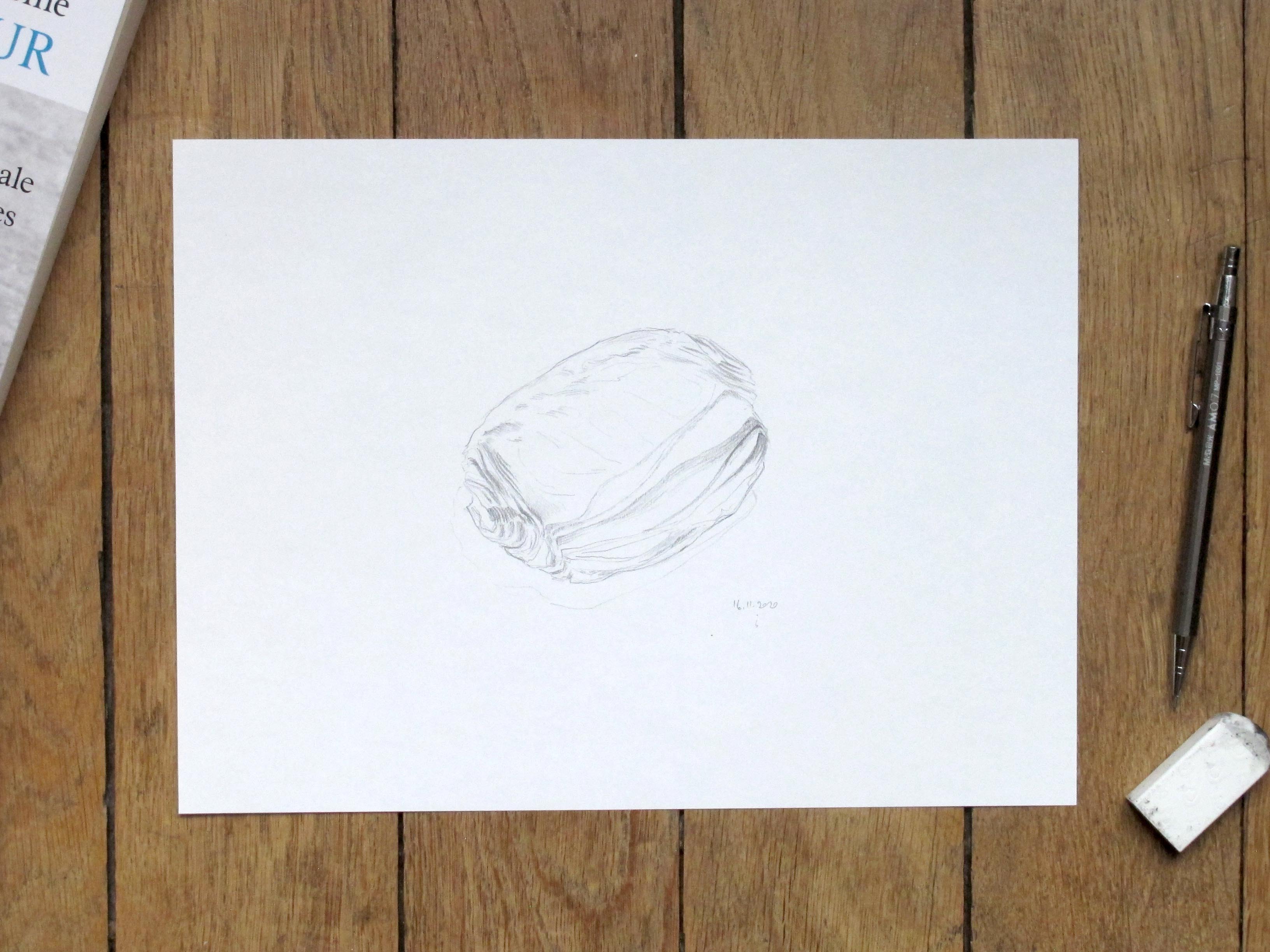 Pain au chocolat, dessin original