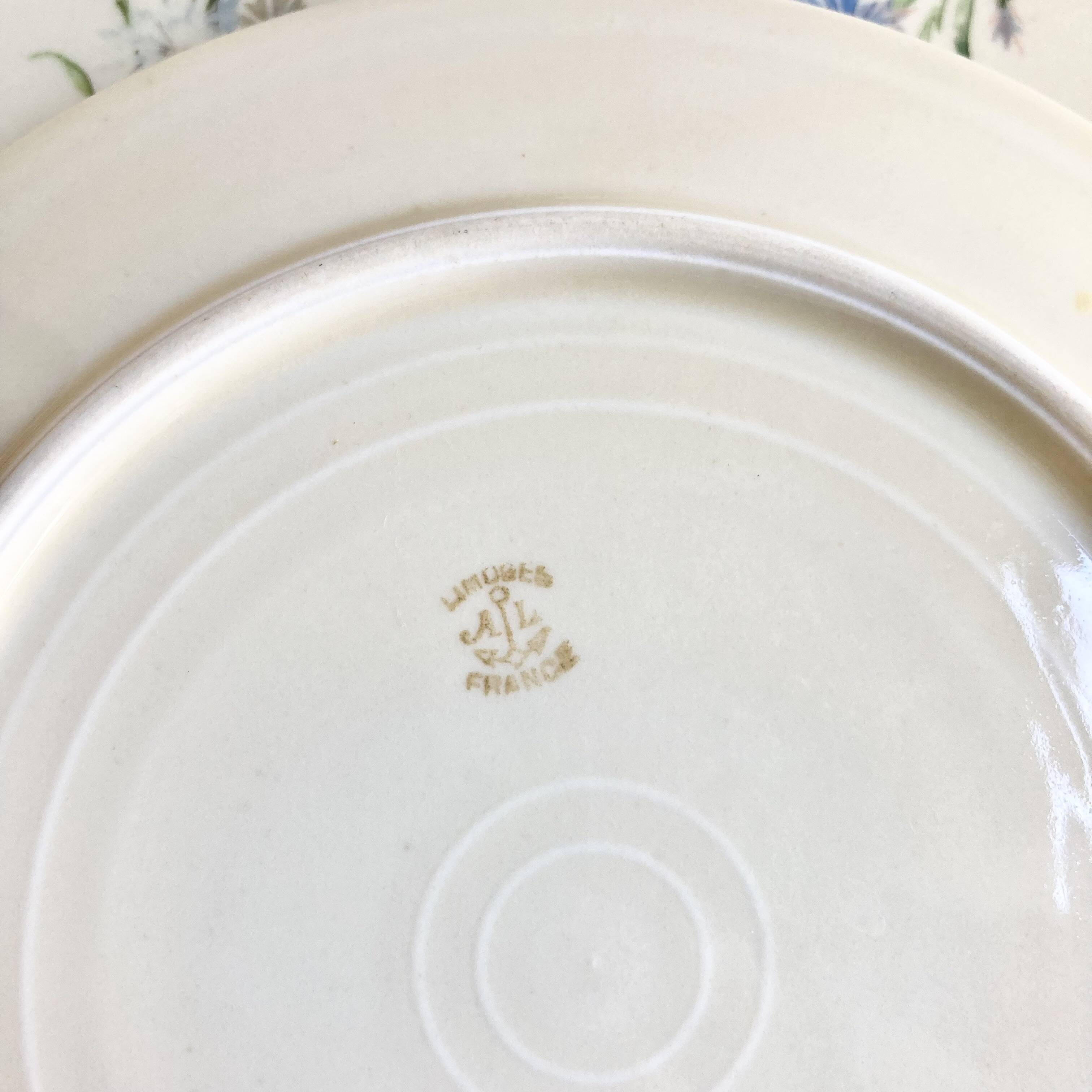 6 Limoges porcelain dessert plates 1915