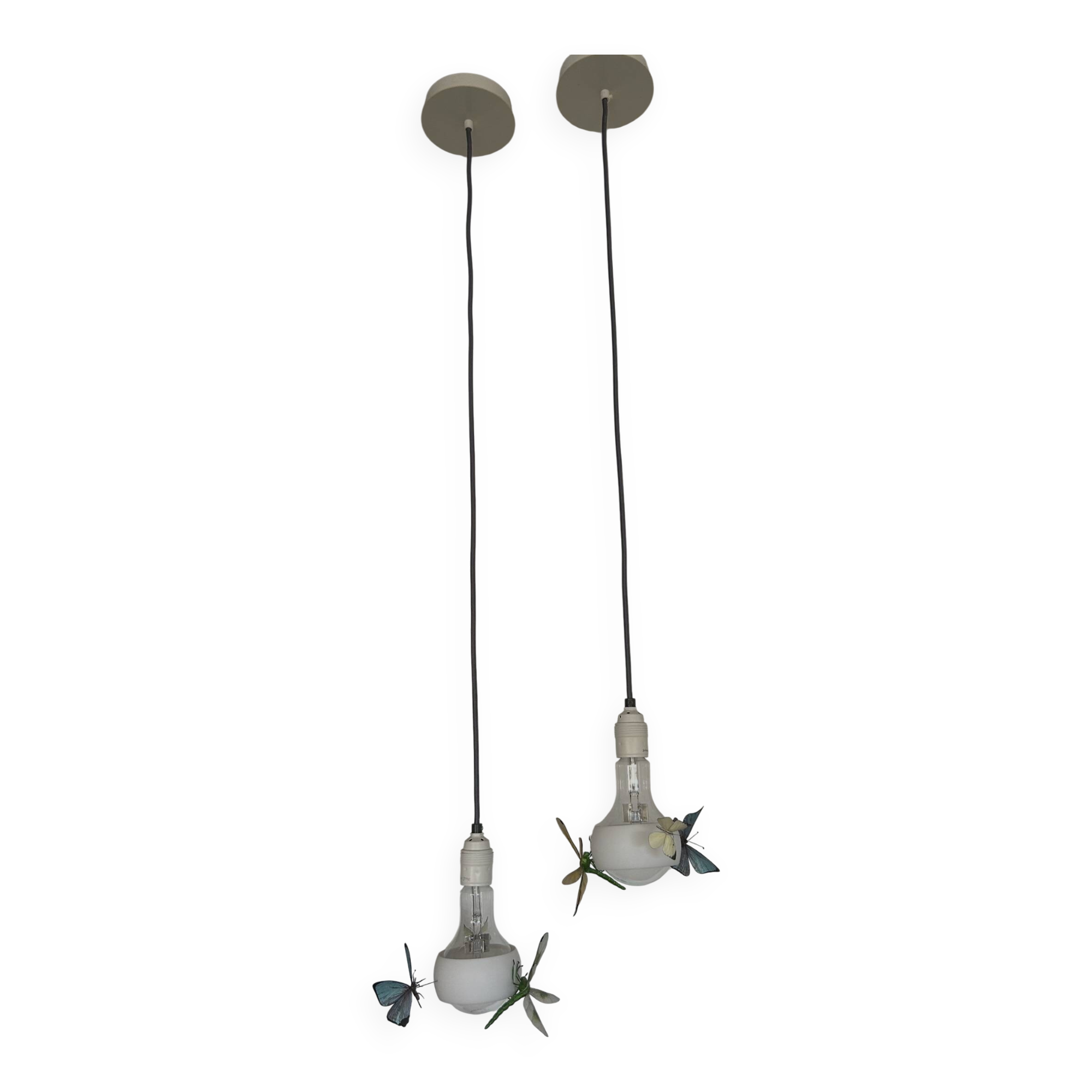 Set of 2 Johnny B. Butterfly pendants by Ingo Maurer