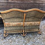 2-seater rattan sofa