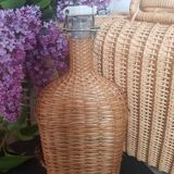 Wicker covered bottle