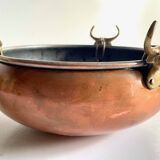 Cache-pot suspendu aux 3 buffles vintage
