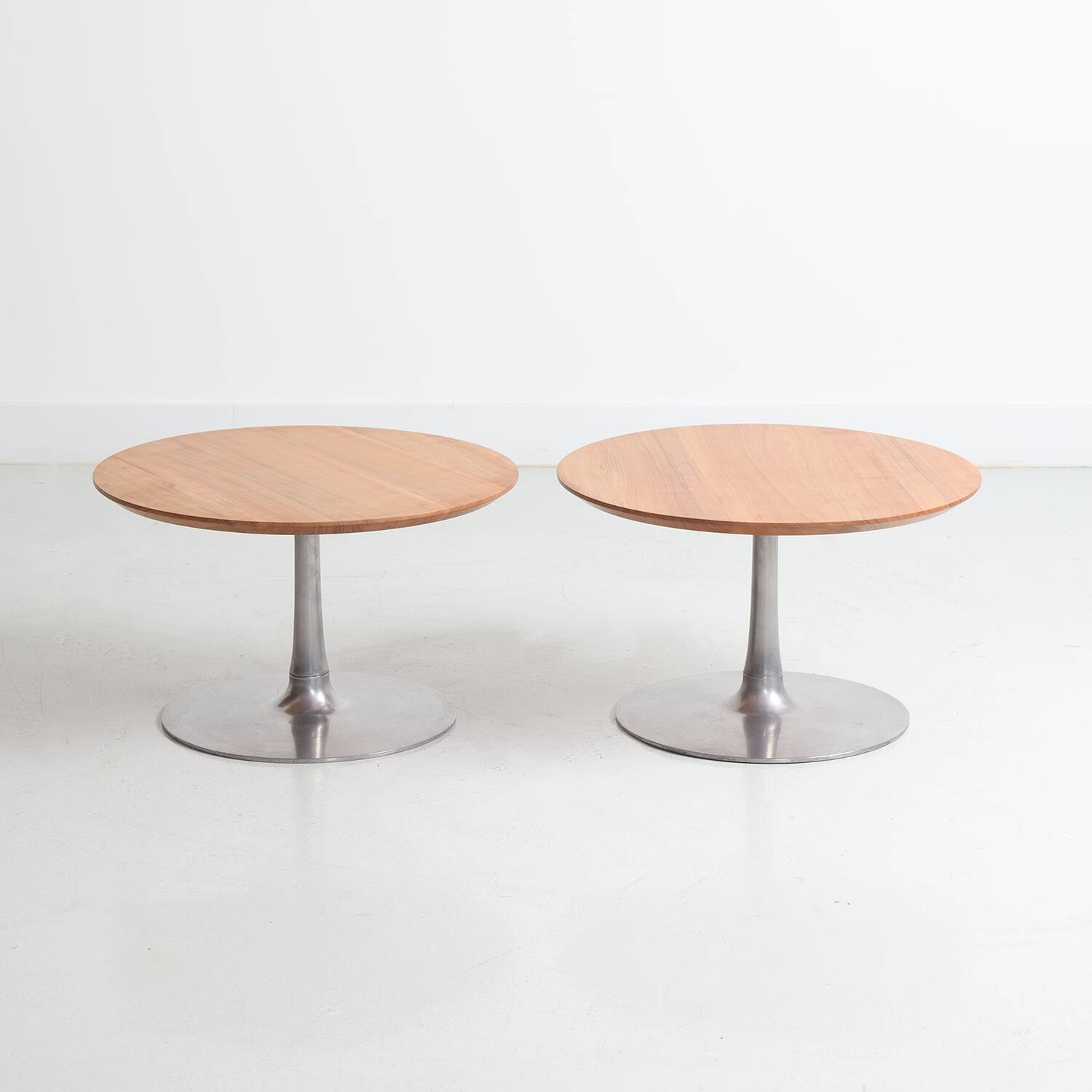 Duo de table basse ronde vintage