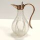 Vintage Brass and Murano Glass Liqueur Decanter or Whiskey Noggin, Italy