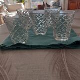 5 crystal liqueur glasses signed St.Louis