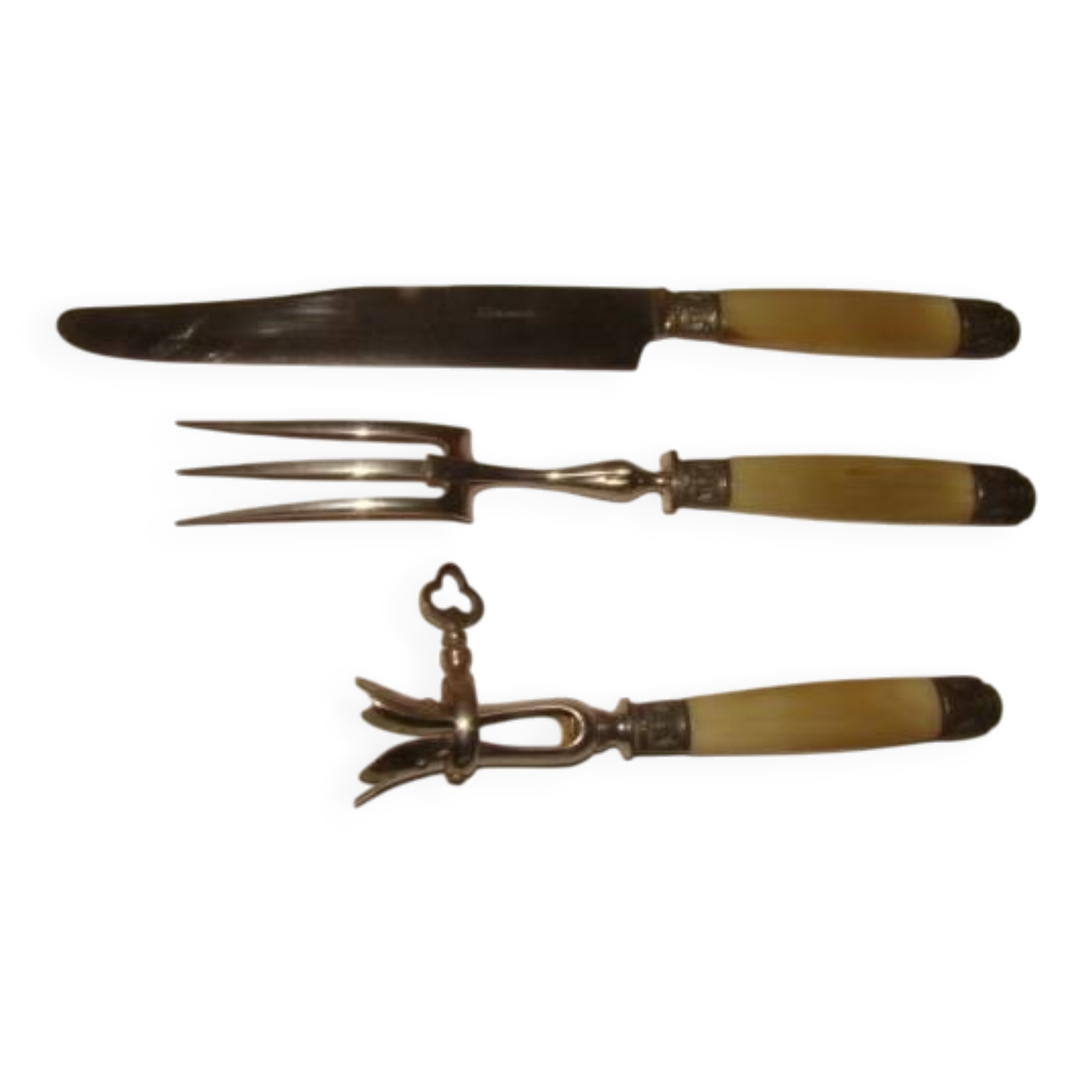 Carving service for leg of lamb from the early 20th century (art deco)