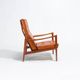 Ib Kofod Larsen Teak and Leather Lounge Chair, Swedish 1950s