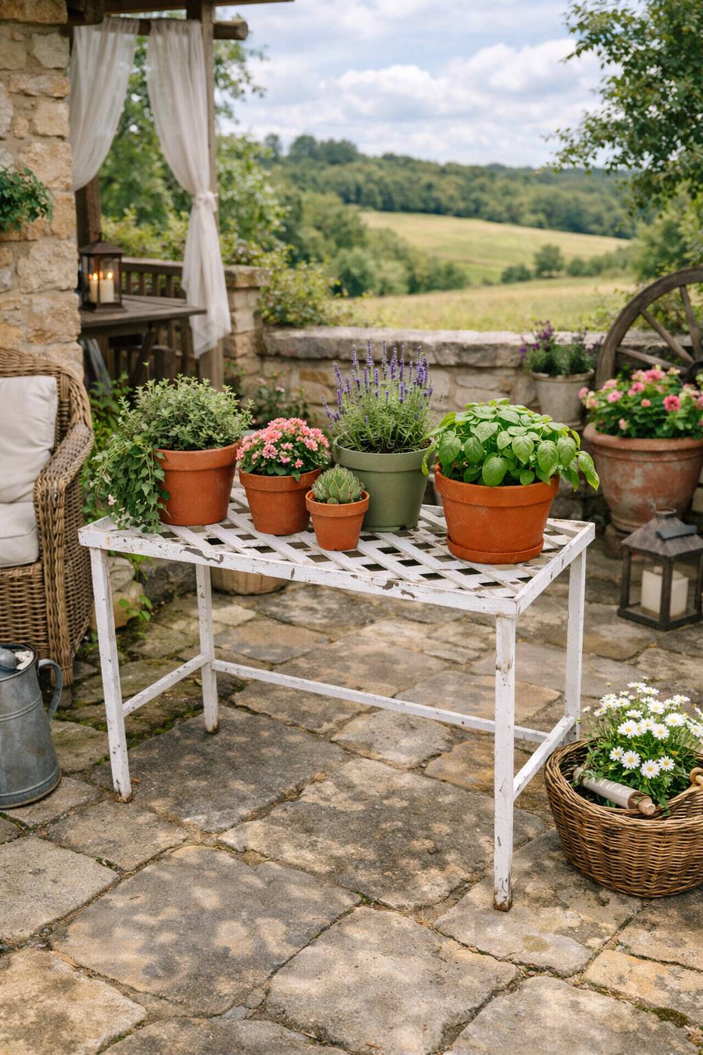 Vintage plant stand, antique.