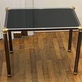 Orsenigo Italy nesting tables - clear glass and smoked glass