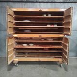 Vintage Bakery Dough Proofing Cabinet | Authentic Wooden Storage