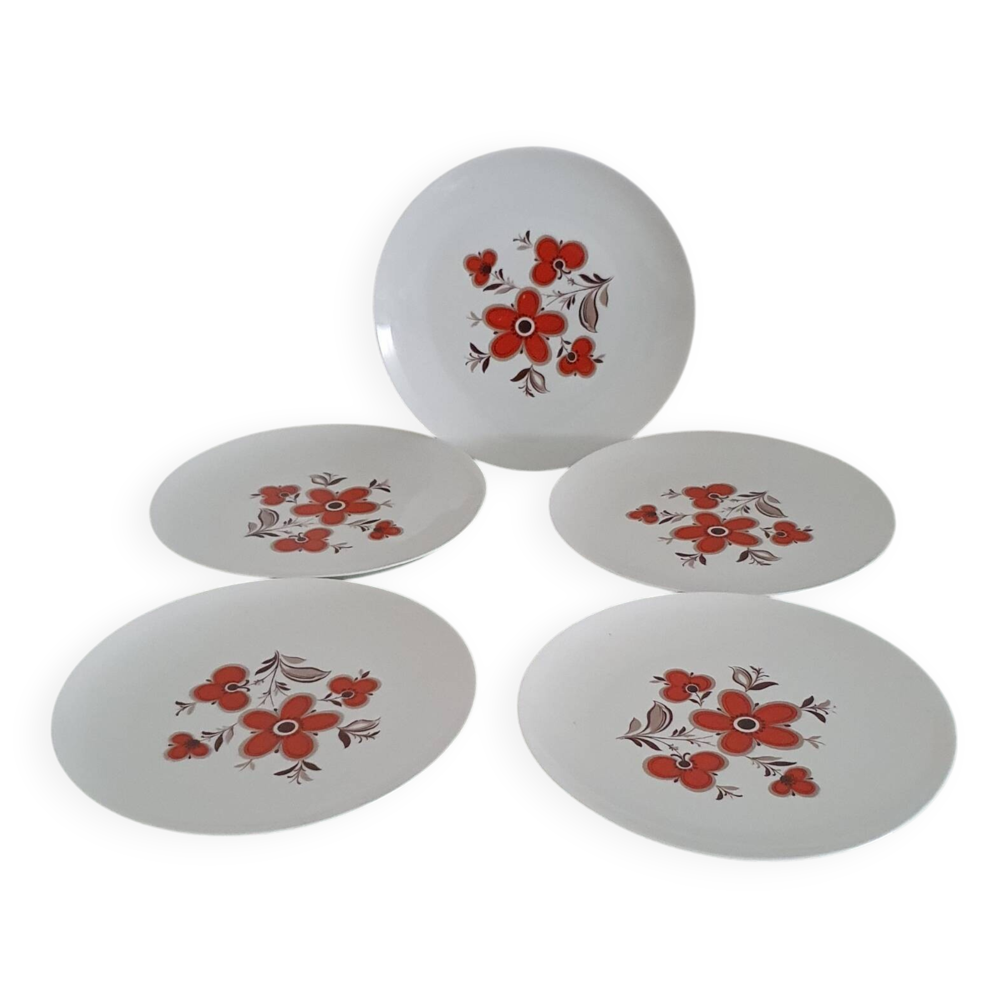 Set of 5 flat plates - Arzberg earthenware factory 1960/70