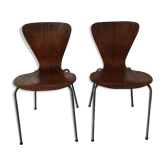 Paire de chaises 3107 - bois & métal