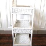 Etagère en rotin blanc , 1960