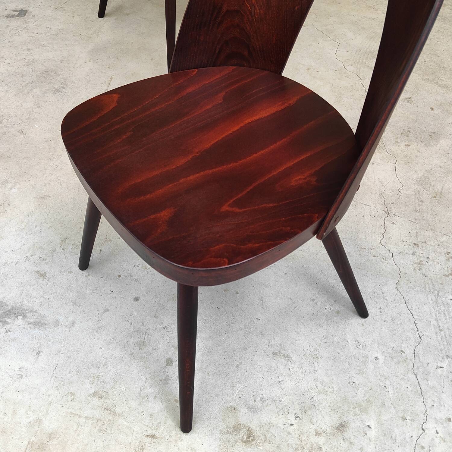 Set of 4 all-wood chairs by Antonin Suman for Tatra Nabytok